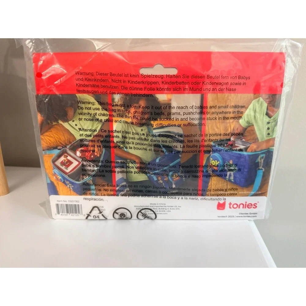 Tonies Toy Story Listen & Go Bag Kids OS Blue Disney Pixar Woody Buzz NWT